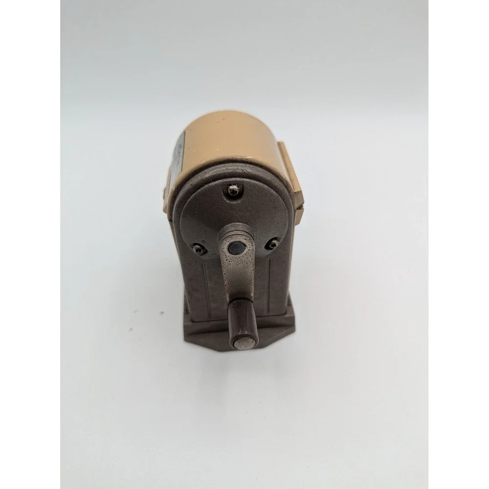 Vintage Berol Apsco Dexter Super 10 Manual Pencil Sharpener Industrial Tan Brown